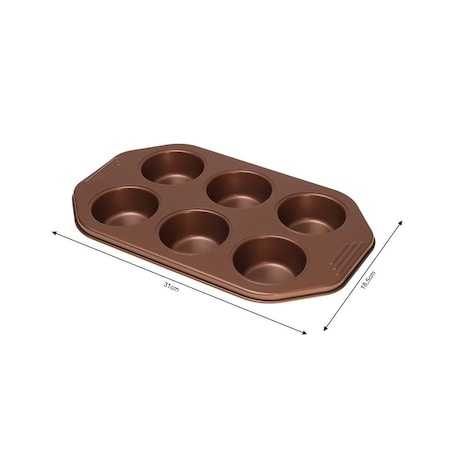 Forma do pieczenia muffin muffinek babeczek x6 Non-stick KLAUSBERG Cooper