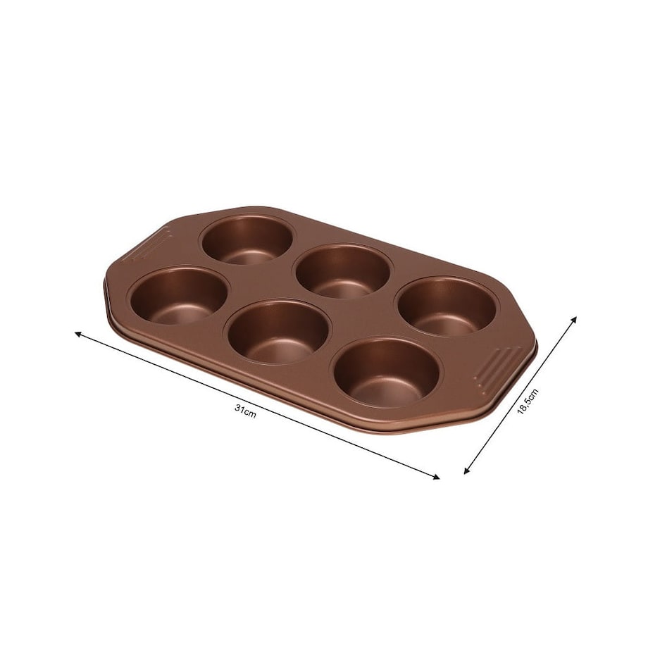 Forma do pieczenia muffin muffinek babeczek x6 Non-stick KLAUSBERG Cooper