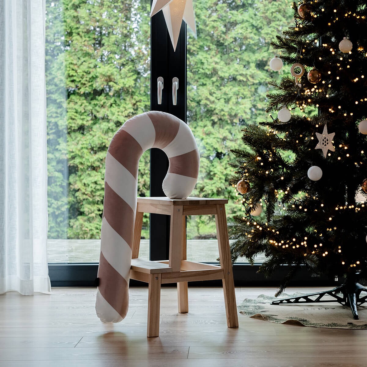 Poduszka XMAS wzór XM21 | Piaskowa laska cukrowa XXL