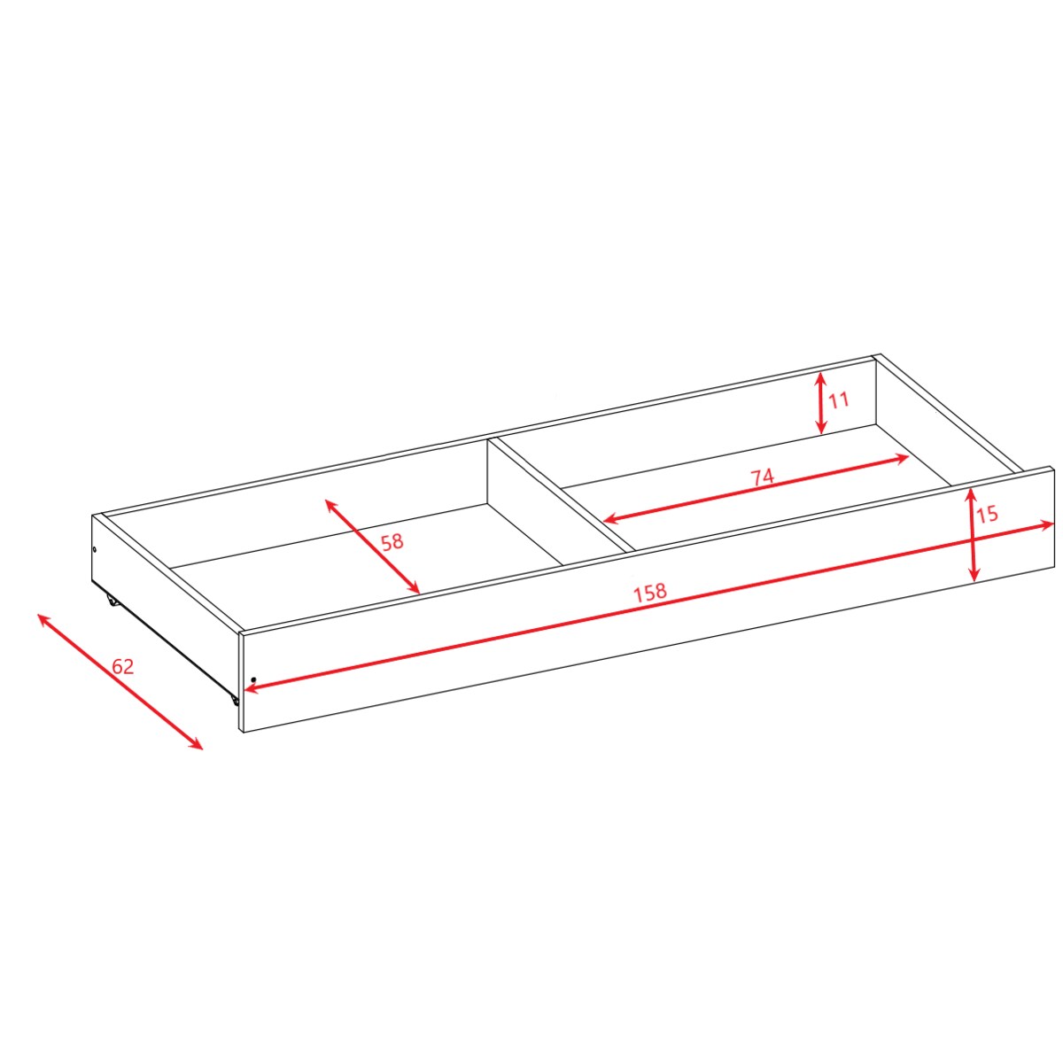 Łóżko babydreams białe bez wzoru z szufladą materac 160/80