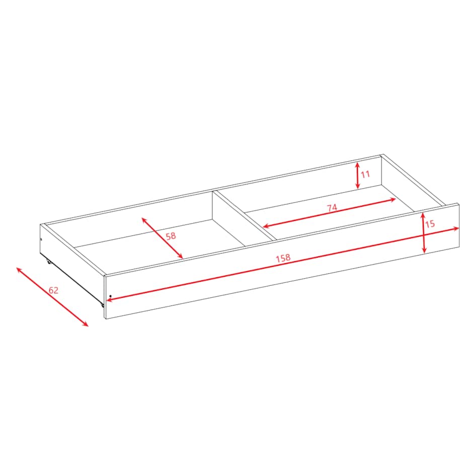 Łóżko babydreams białe bez wzoru z szufladą materac 160/80