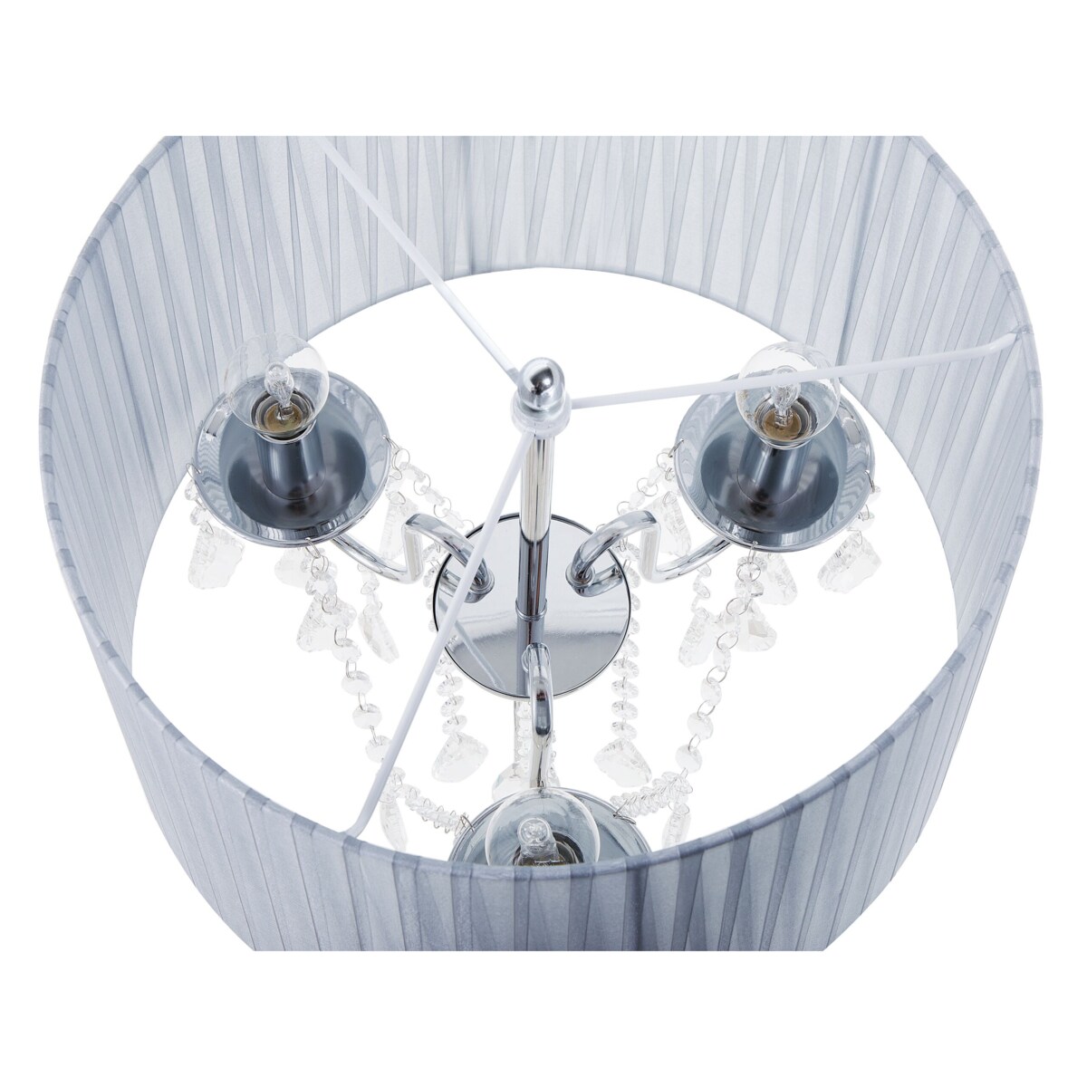 Lampa podłogowa metalowa szara EVANS