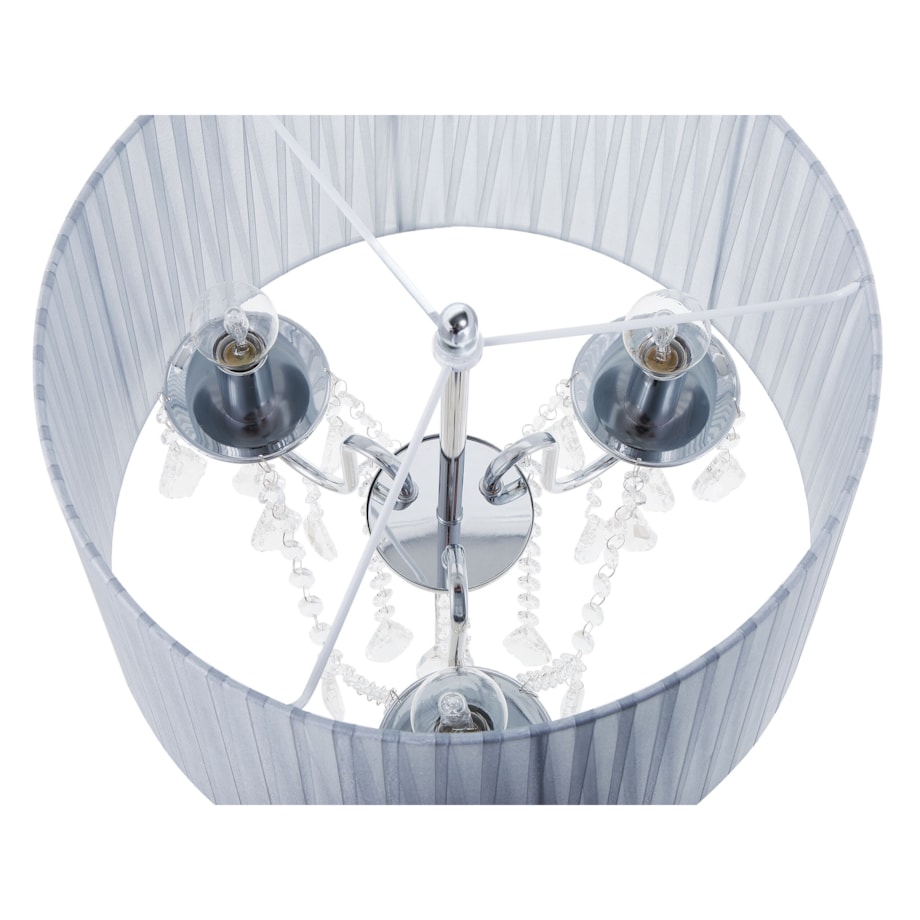 Lampa podłogowa metalowa szara EVANS