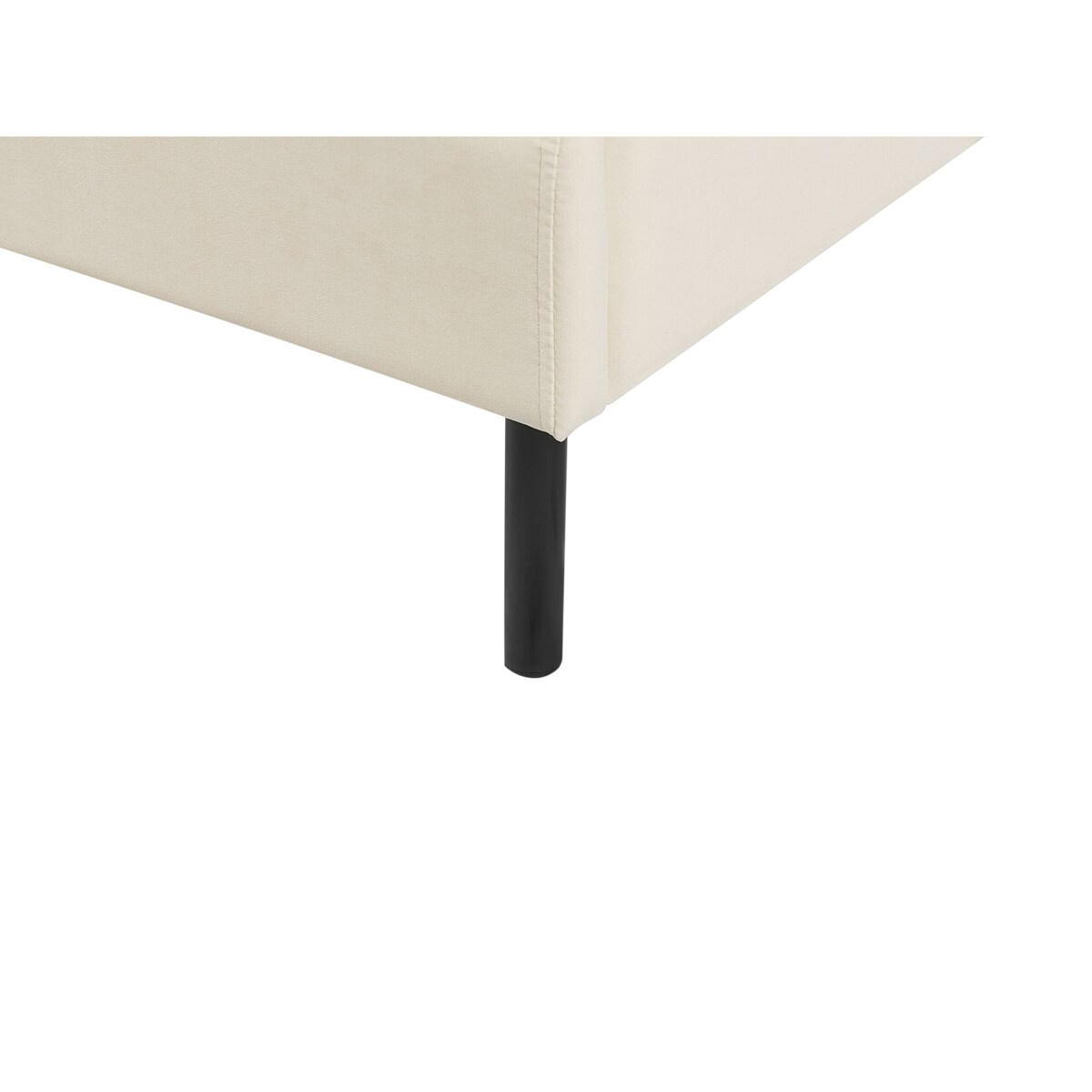 Łóżko welurowe 160 x 200 cm beżowe ARETTE