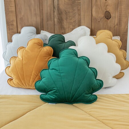 Poduszka Muszelka, Velvet Shell Green