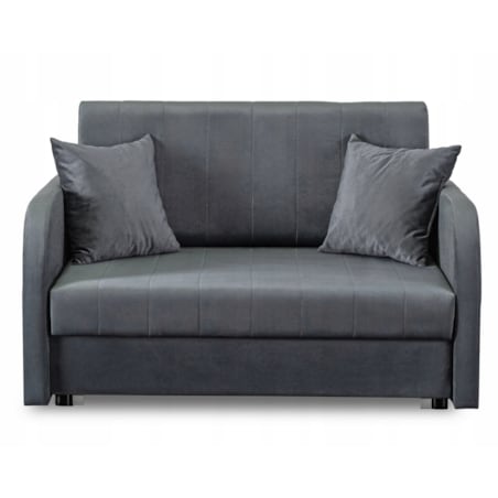 Fotel rozkładany do spania dwuosobowy wypoczynkowy szary VERO 2