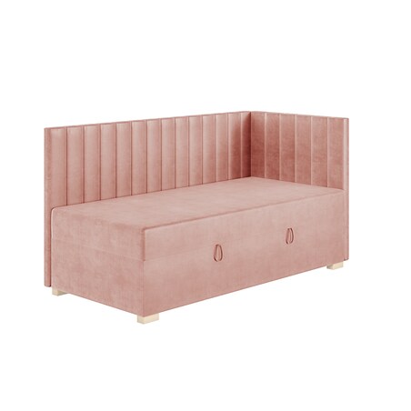 Mesonica Łóżko Snugi, linie różowe, 90x200, Prawostronne