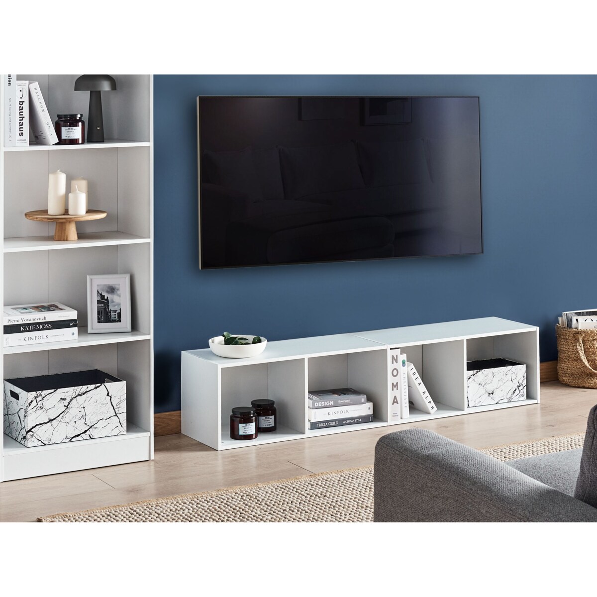 Regał 4 półki WINNIPEG 143 cm Biały