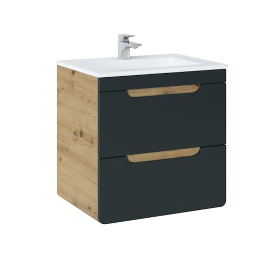 Szafka pod umywalkę ARUBA COSMOS 820 60 cm grafit/dąb