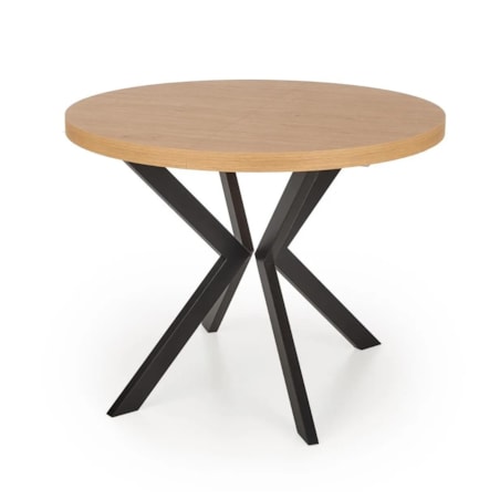 Stół okrągły rozkładany PERONI 100(250)x100 dąb/czarny