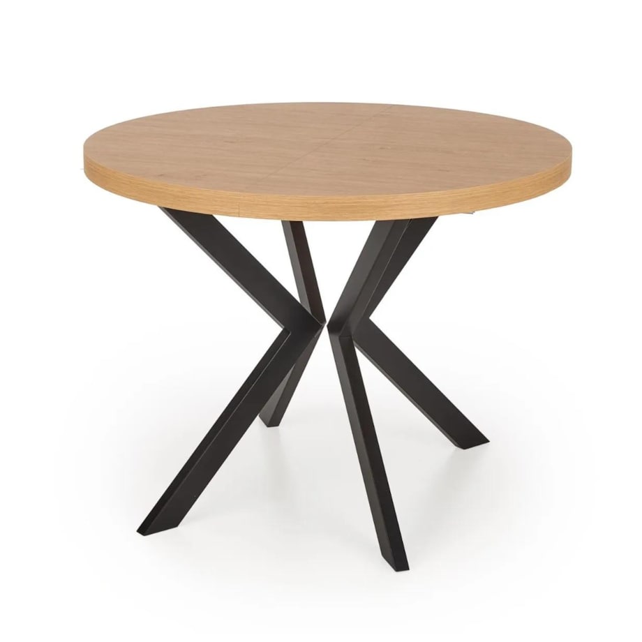 Stół okrągły rozkładany PERONI 100(250)x100 dąb/czarny