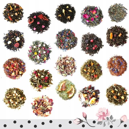 DZIEŃ MAMY PREZENT UPOMINEK DLA MATKI ZESTAW 20 RÓŻNYCH HERBAT SYPANYCH