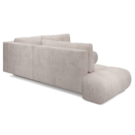 Narożnik pikowany, rozkładany z funkcją spania SOHI, Flow 03 - jasny beż