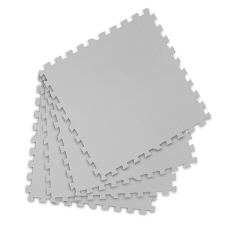 Duża mata piankowa puzzle piankowe 60x60 cm 4 szt. Ricokids szara