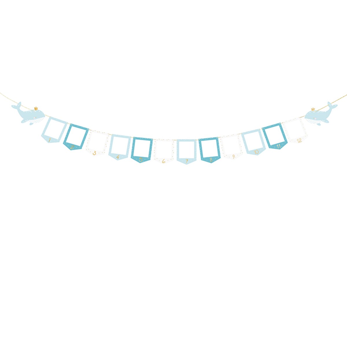 Girlanda na zdjęcia - Wieloryb, 10.5x15 cm, mix