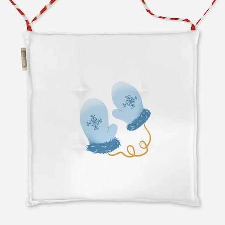 Poduszka świąteczna na krzesło - Minimalistyczne rękawiczki