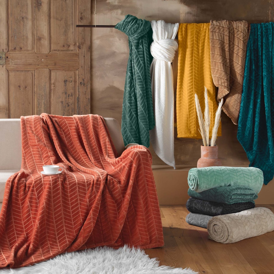 Narzuta flanelowa 180 x 220 cm ARYA