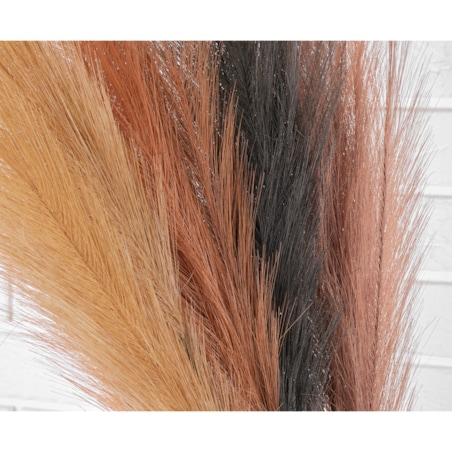 SZTUCZNA GAŁĄZKA trawa pampasowa, pomarańczowa