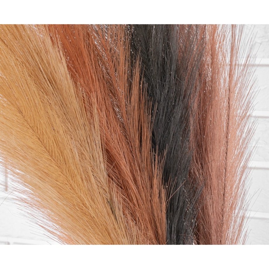 SZTUCZNA GAŁĄZKA trawa pampasowa, pomarańczowa