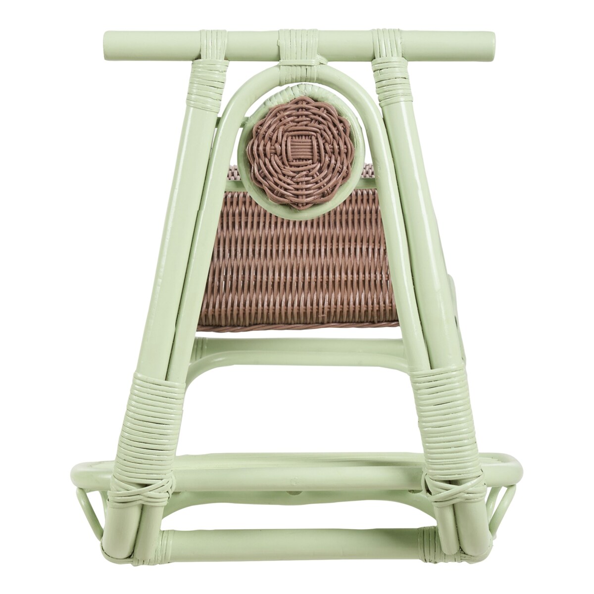 Rattanowy bujak na biegunach jasnozielony ASPRIA