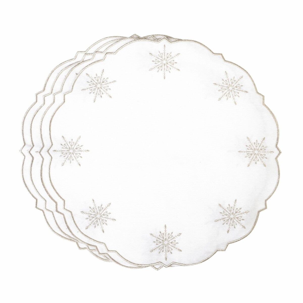 Haftowane podkładki Silver Stars - 4 sztuki