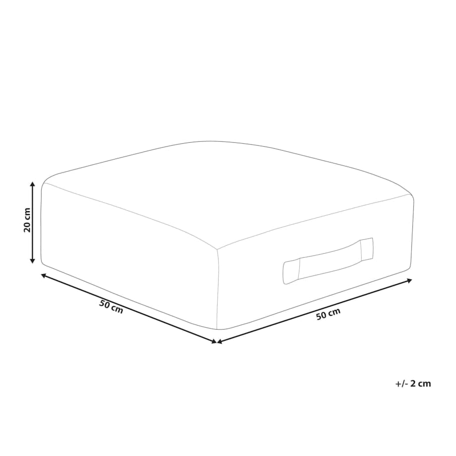 Poduszka podłogowa bawełniana 50 x 50 x 20 cm jasnoczerwona SHASA