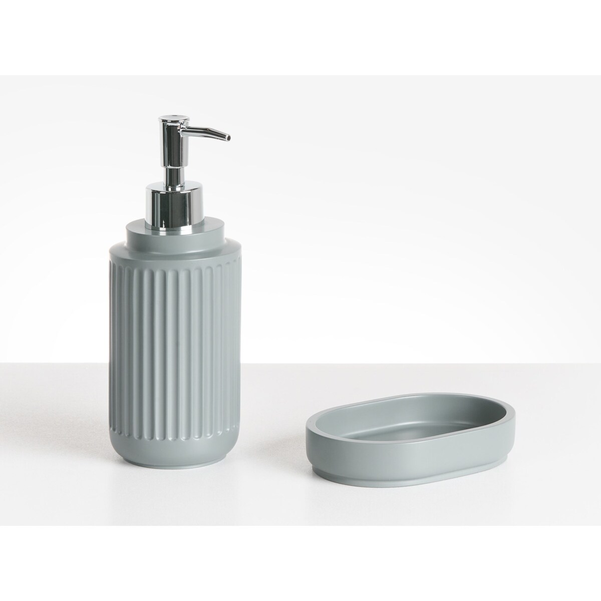 Zestaw akcesoriów łazienkowych 5 elementów HUARMEY Jasnoszary