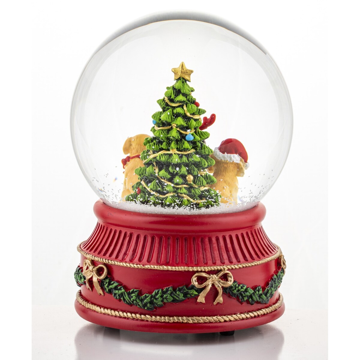 Szklana kula śnieżna z pozytywką 12,5x9x8,5 cm TRE CANI