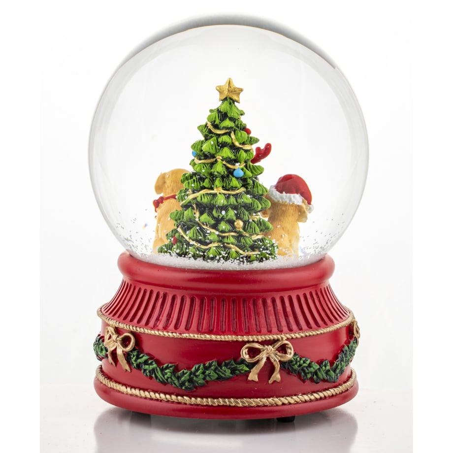 Szklana kula śnieżna z pozytywką 12,5x9x8,5 cm TRE CANI