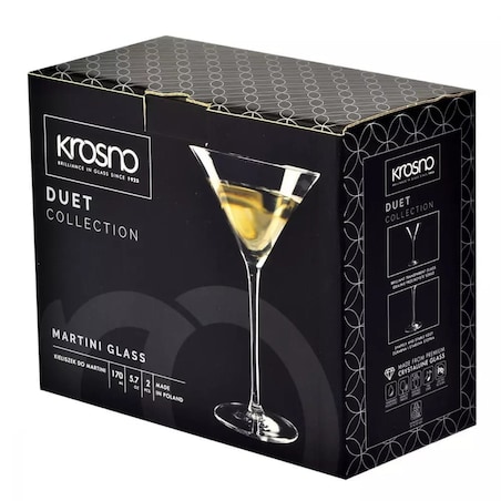 Kieliszki do martini Drinków Duet Krosno 2 szt 170 ml Eleganckie Komplet