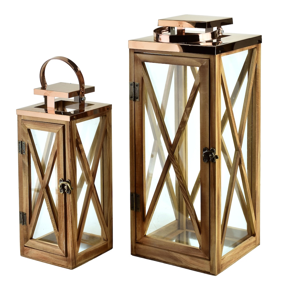 Komplet 2 latarni dekoracyjnych LEVI GOLD