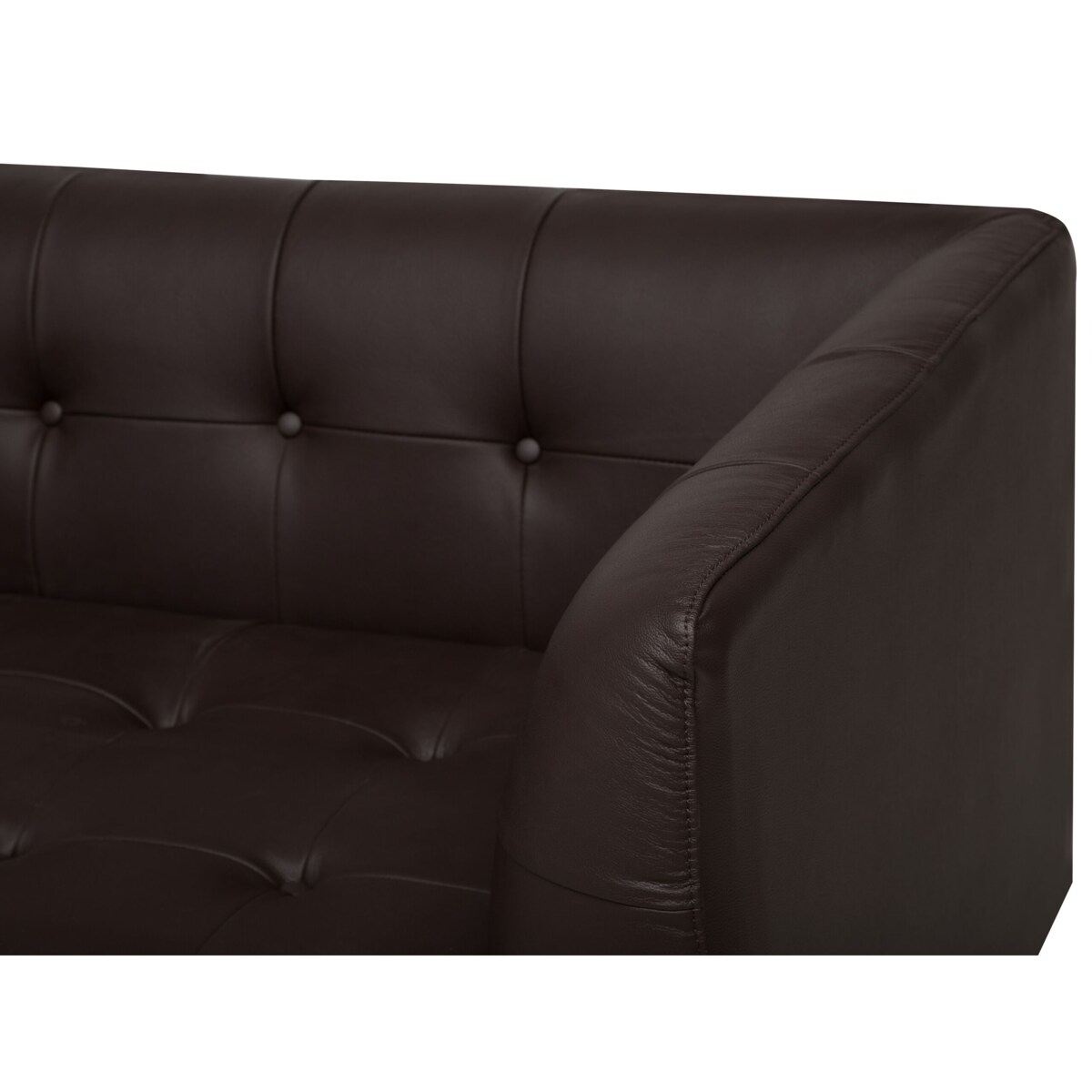 Sofa 3-osobowa skórzana brązowa BYSKE