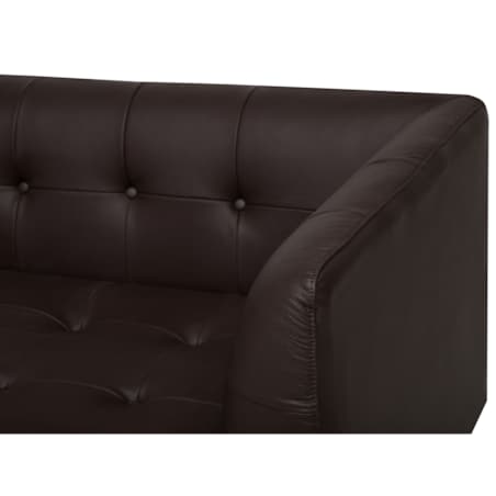 Sofa 3-osobowa skórzana brązowa BYSKE