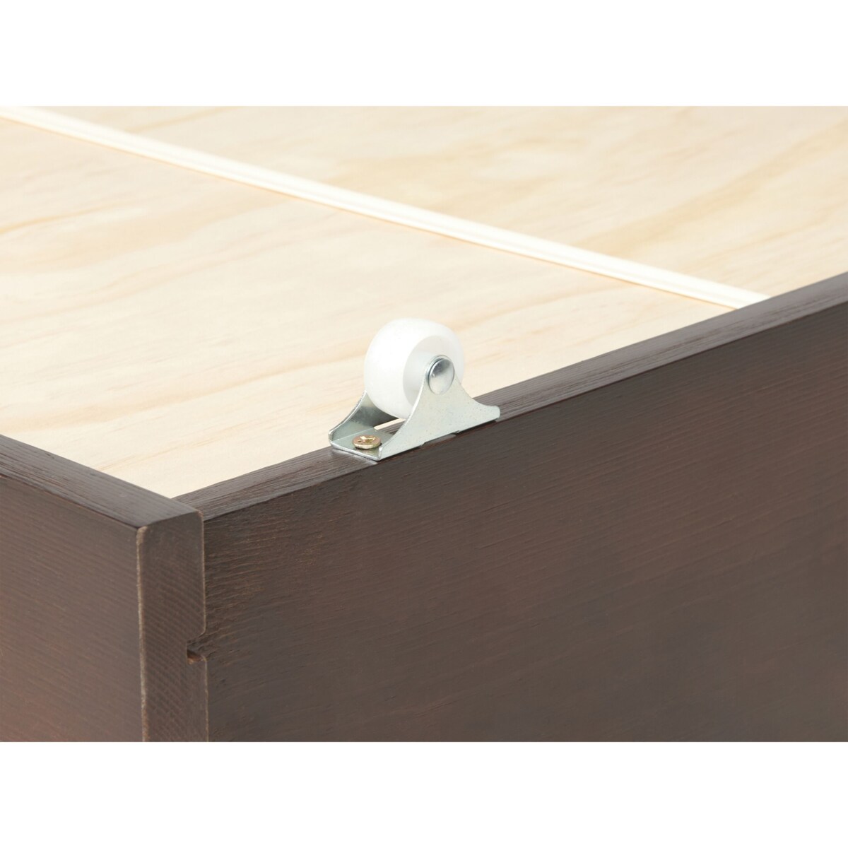 Zestaw 2 szuflad pod łóżko ciemne drewno RUMILLY