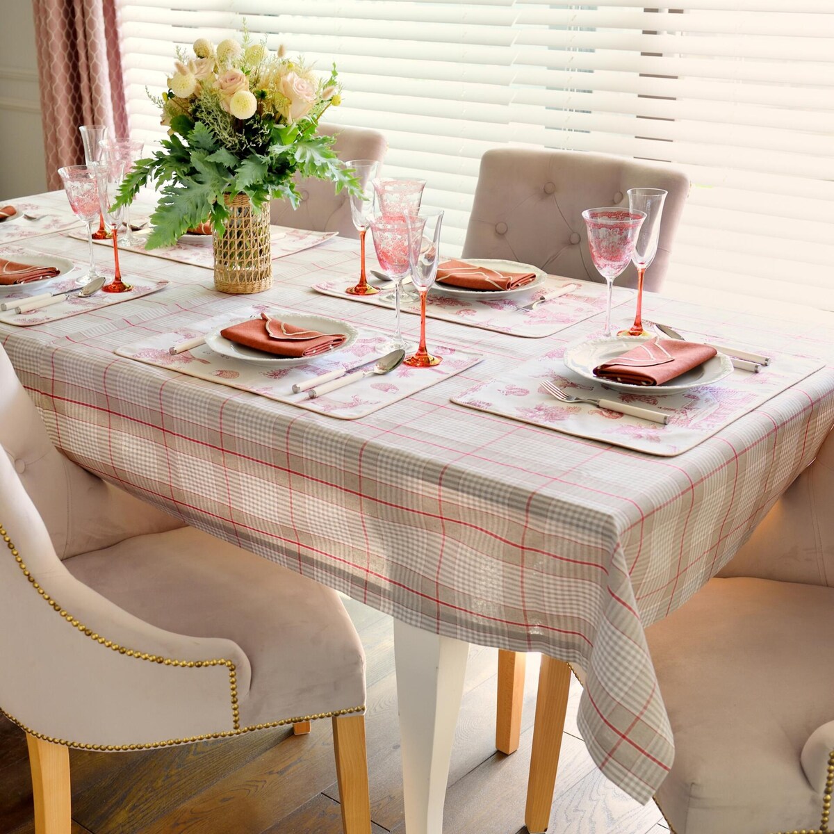 Obrus Glen Check - 130 cm x 250 cm - idealny dla 6 osób