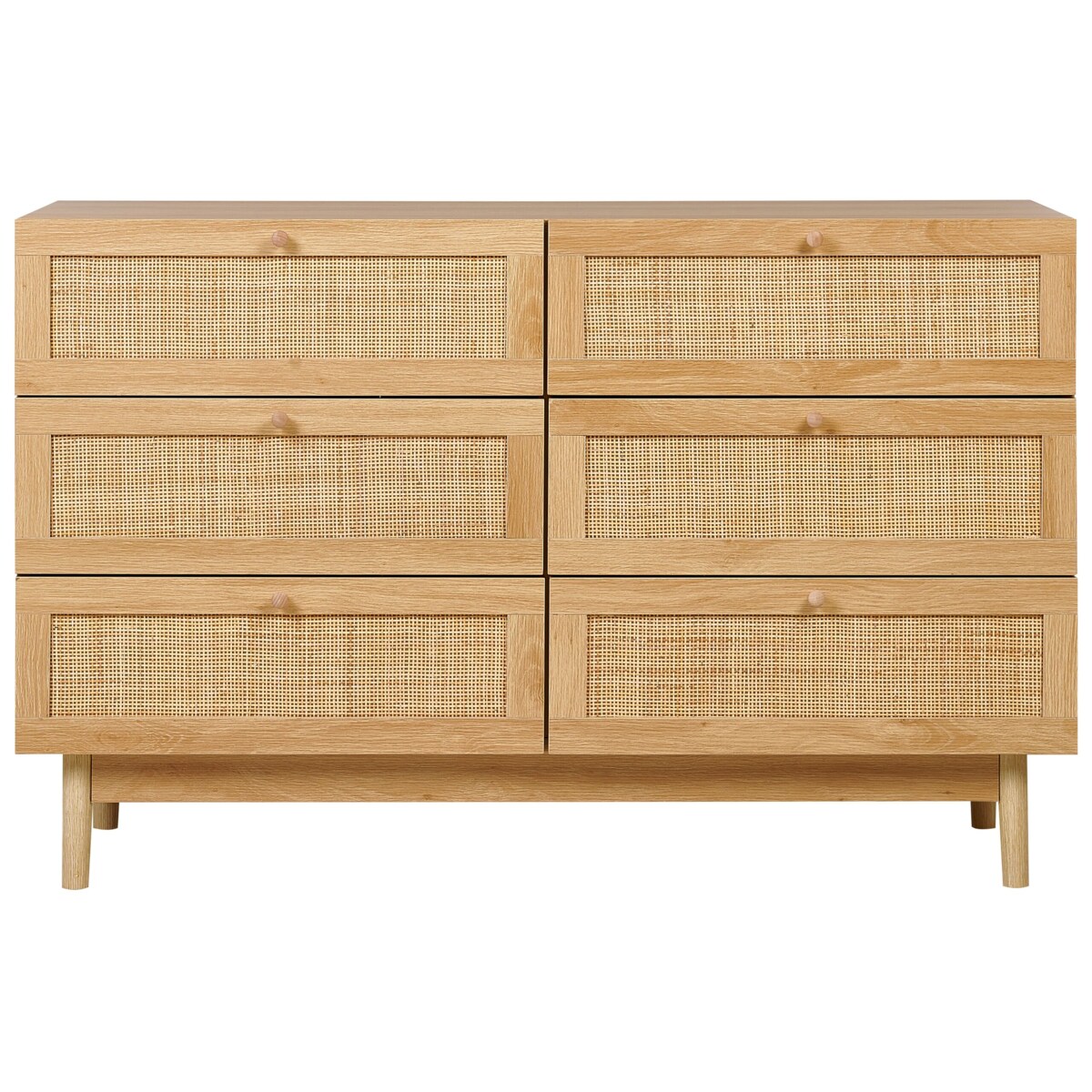 Komoda 6 szuflad NIVO Jasnobrązowy