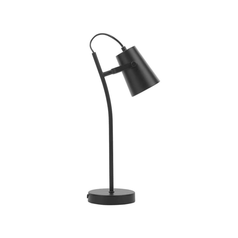 Lampa biurkowa stalowa czarna FLINT