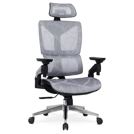 Fotel biurowy obrotowy ergonomiczny do biurka szary MARTIN