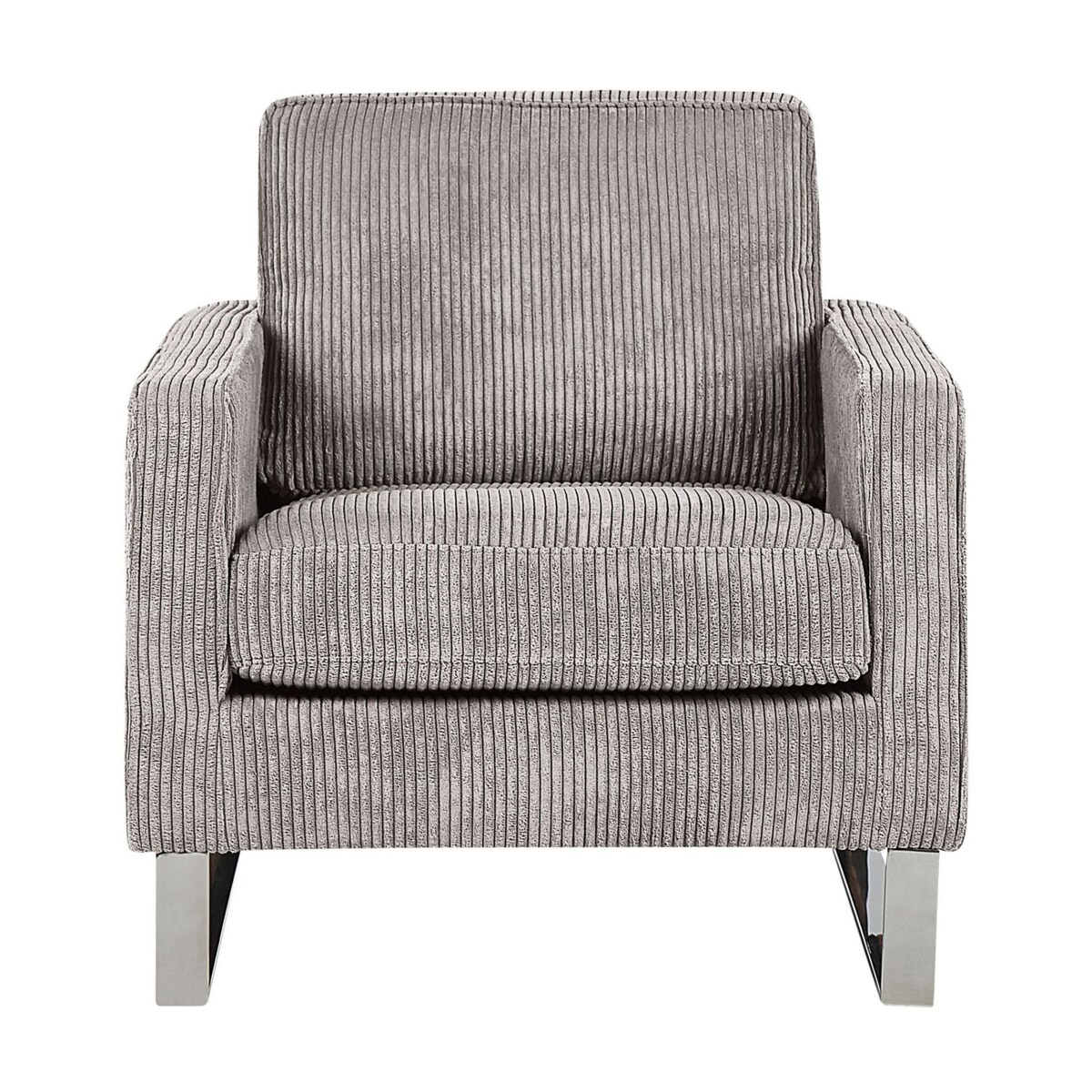 Fotel sztruksowy szary VIND