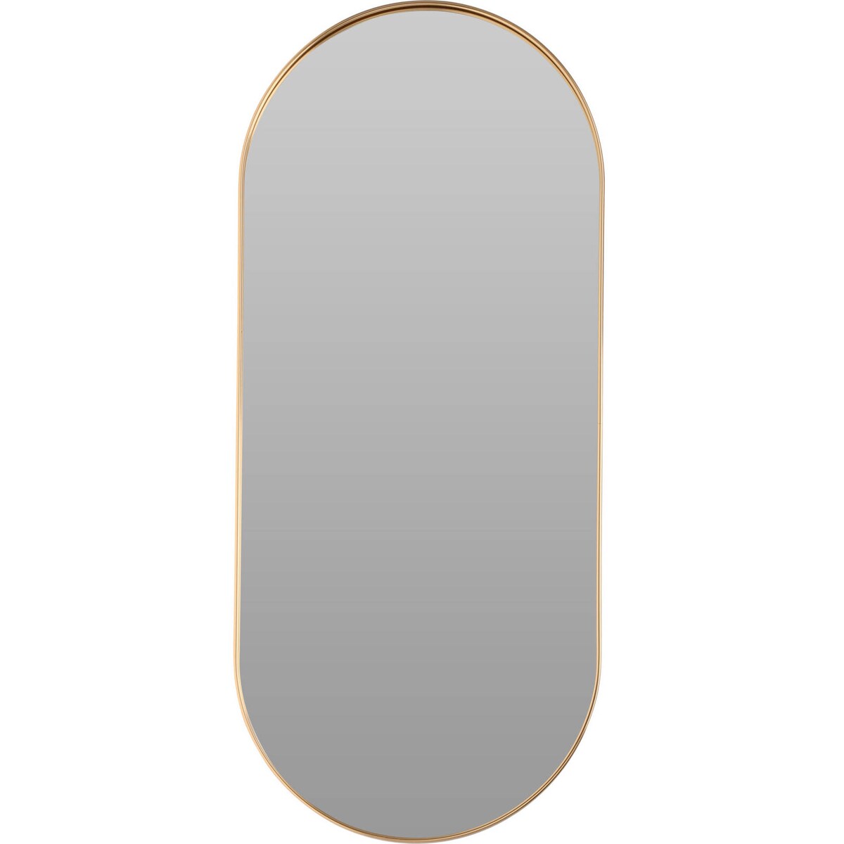 Owalne lustro w złotej ramie, 72 x 32 cm