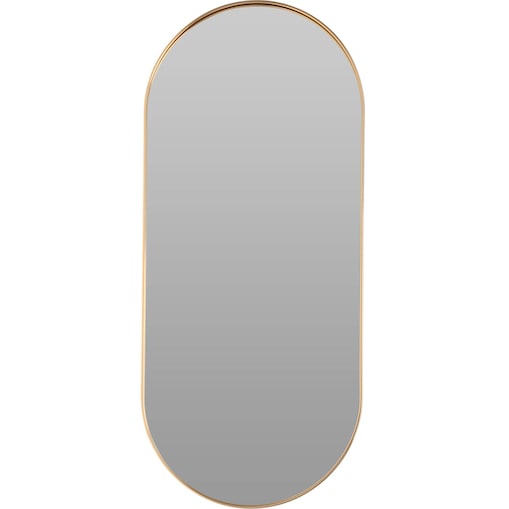 Owalne lustro w złotej ramie, 72 x 32 cm