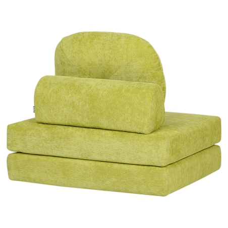 Sofa rozkładana jednoosobowa sztruksowa jasnozielona OLDEN