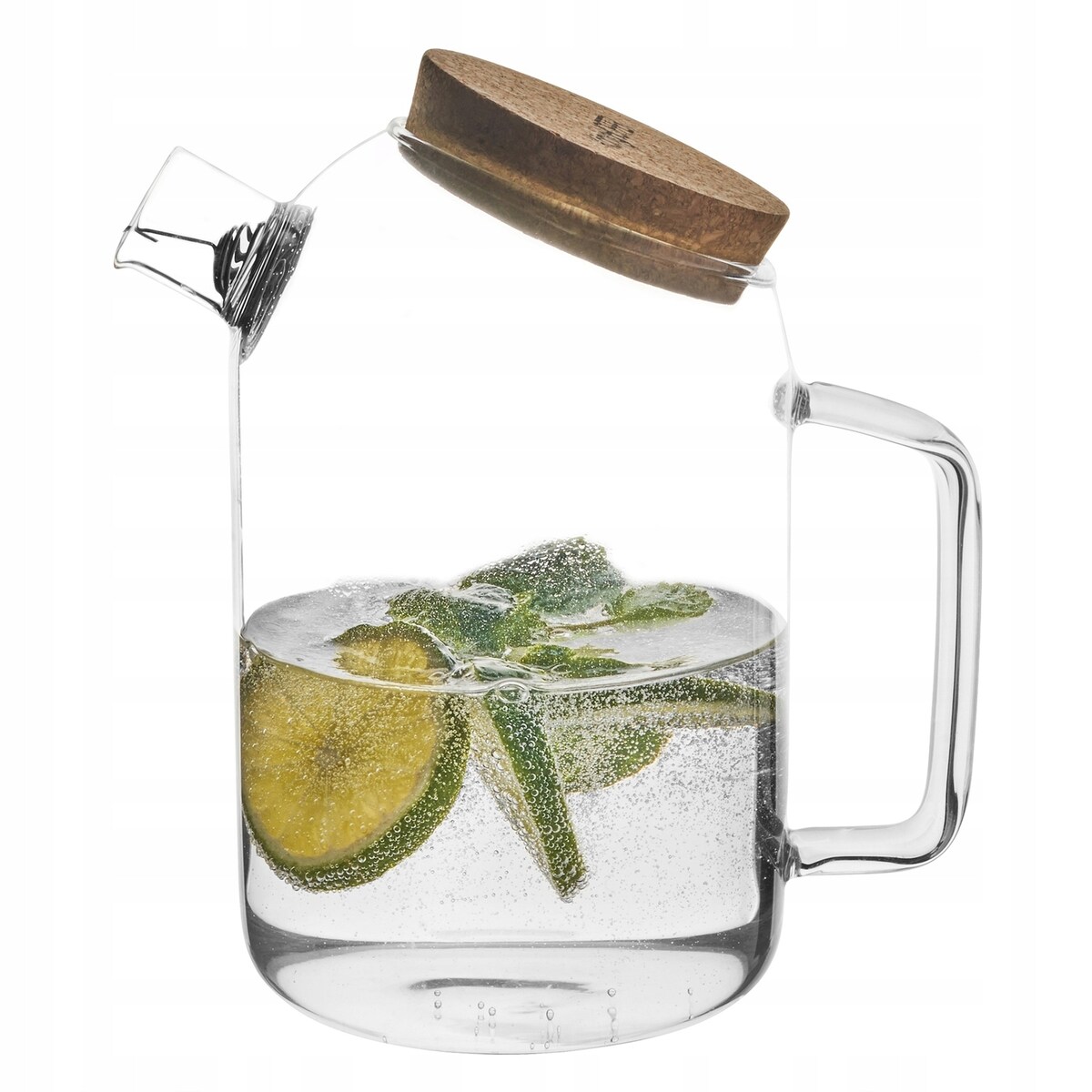 DZBANEK SZKLANY do HERBATY zioła pojemnik na wodę kompot sok 1,2 L prezent