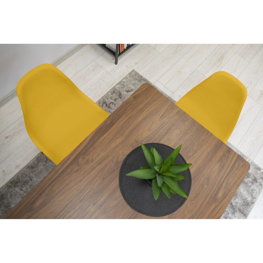 Krzesło Do Jadalni Kuchni Salonu Osaka Musztarda / Nogi Czarne X 3