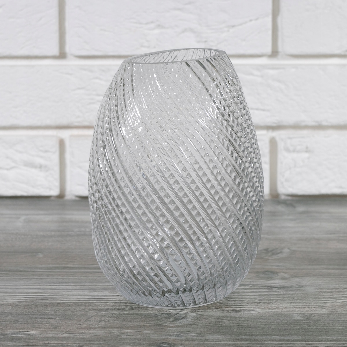 WAZON EDDY szklany przezroczysty wys. 20cm