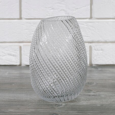WAZON EDDY szklany przezroczysty wys. 20cm