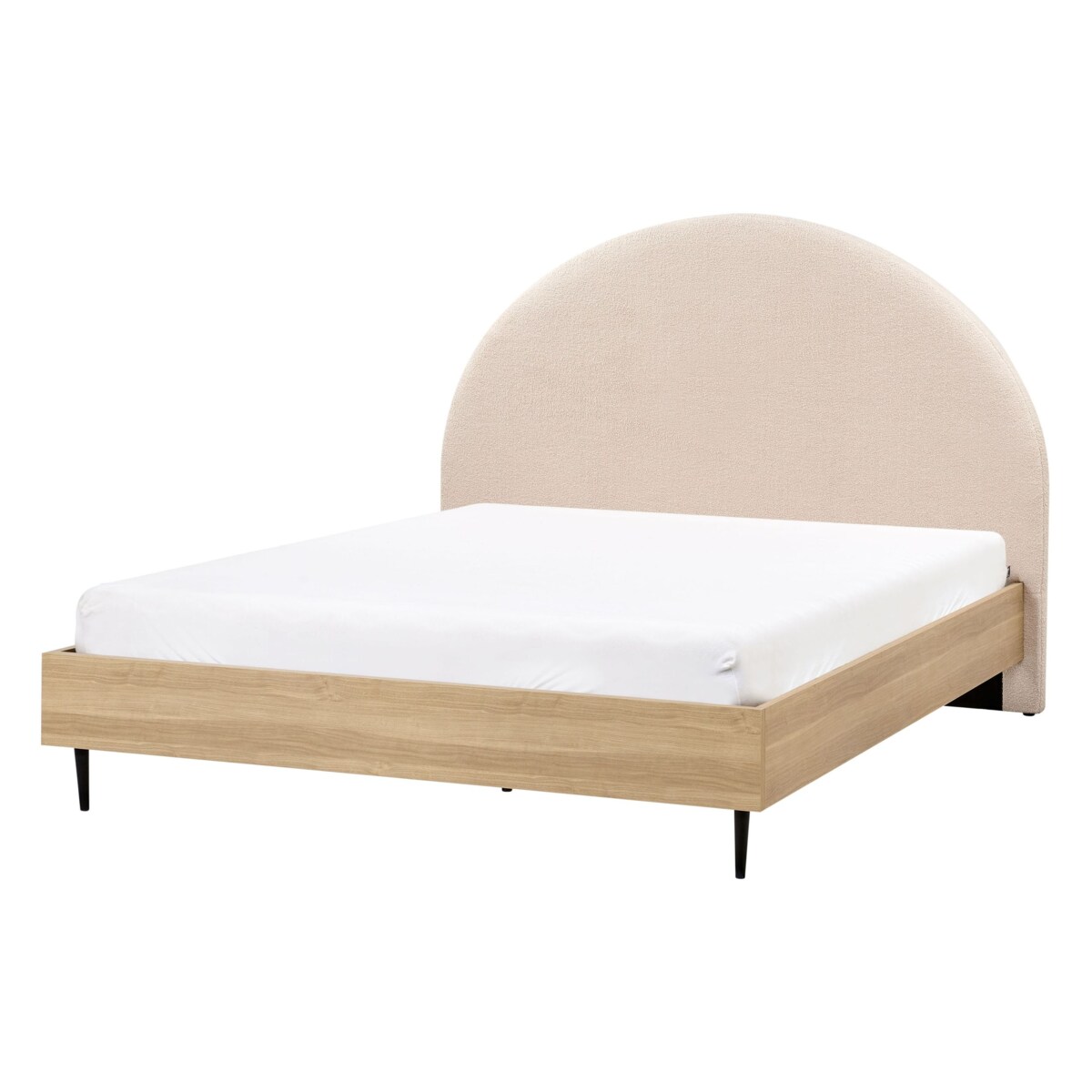 Łóżko Boucle MILLAY 140 x 200 cm Beżowy