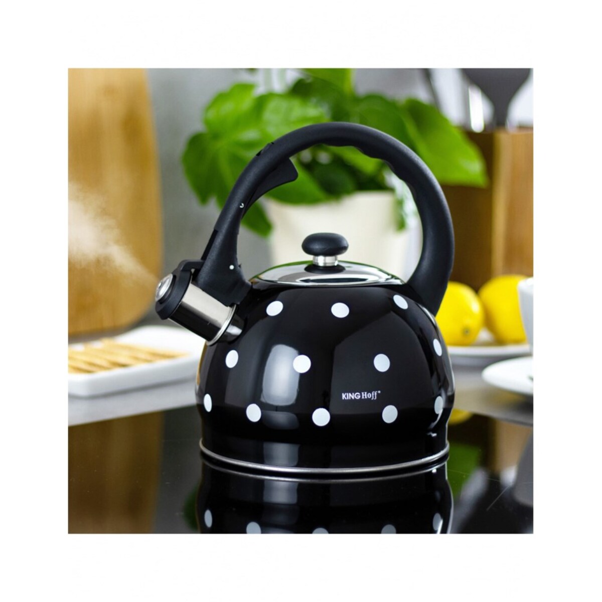Kinghoff czajnik emaliowany w groszki 2.0l KH1048