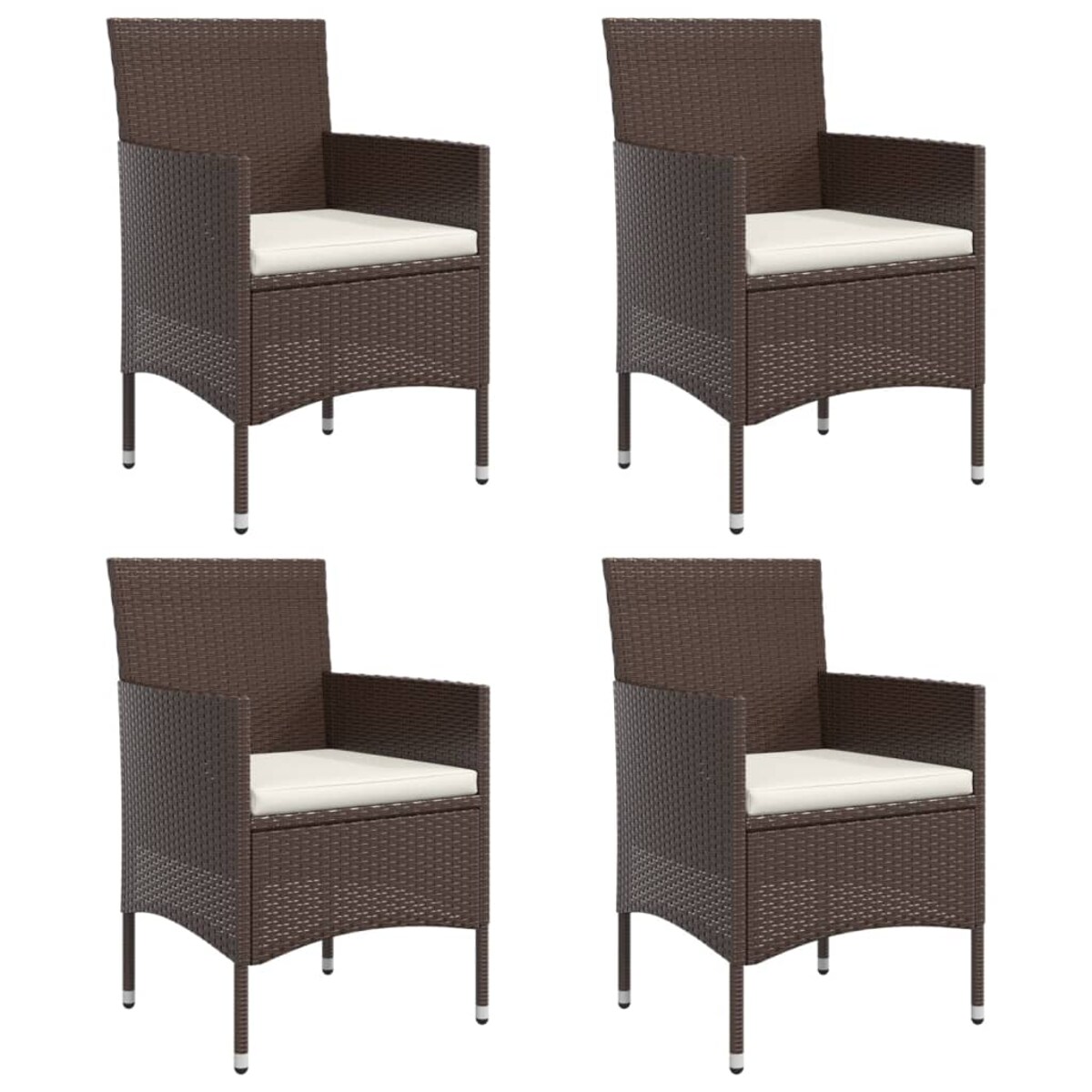 vidaXL 5-cz. zestaw mebli ogrodowych z poduszkami, brązowo-czarny