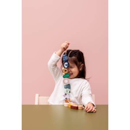 Drewniane koraliki w kształcie zwierzątek